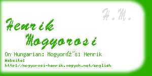 henrik mogyorosi business card